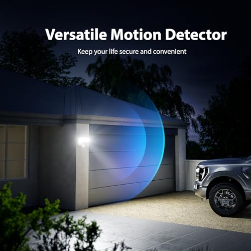 Onforu 65W LED Flood Light Motion Sensor Outdoor, 6500lm Security Light with Three Head, IP65 Waterproof Exterior Floodlight, 6500k Wall Light for Entryways Stairs Yard Garage - Image 5