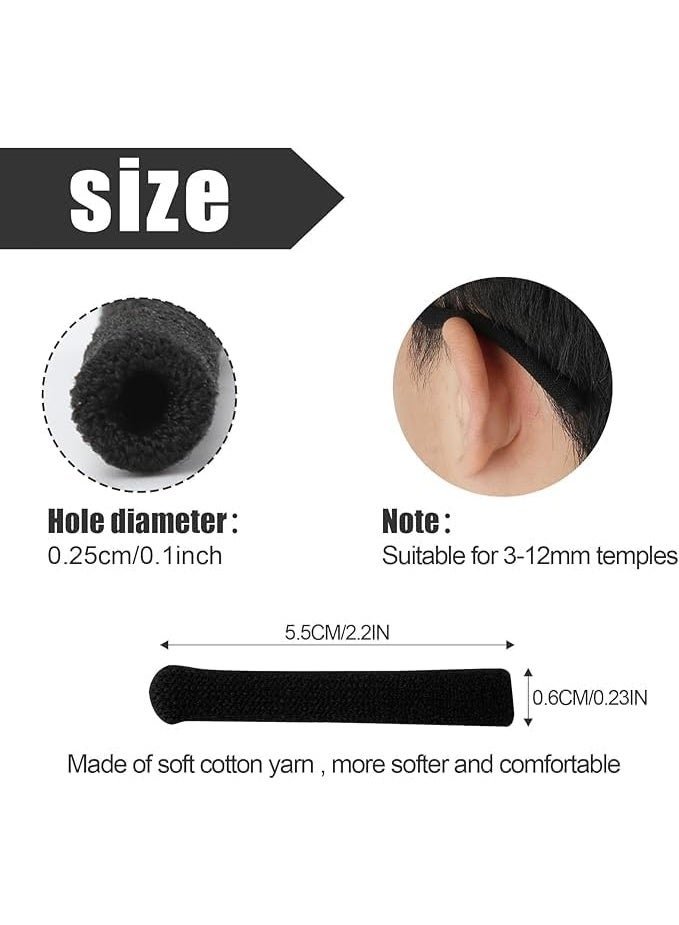 jaexest Eyeglass Pads – Knitting Eyeglass Temple Covers – Non-Slip Eyeglass Ear Grips – Soft Arm Cushions for Glasses – Comfortable Retainers for Sunglasses, Reading Glasses - Image 3