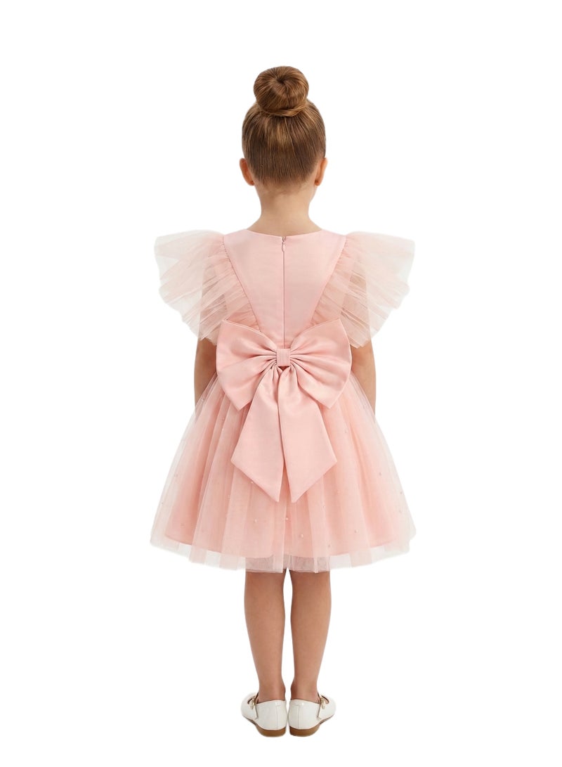 Bidani Sparkly Party Dress -  Pink - Image 3