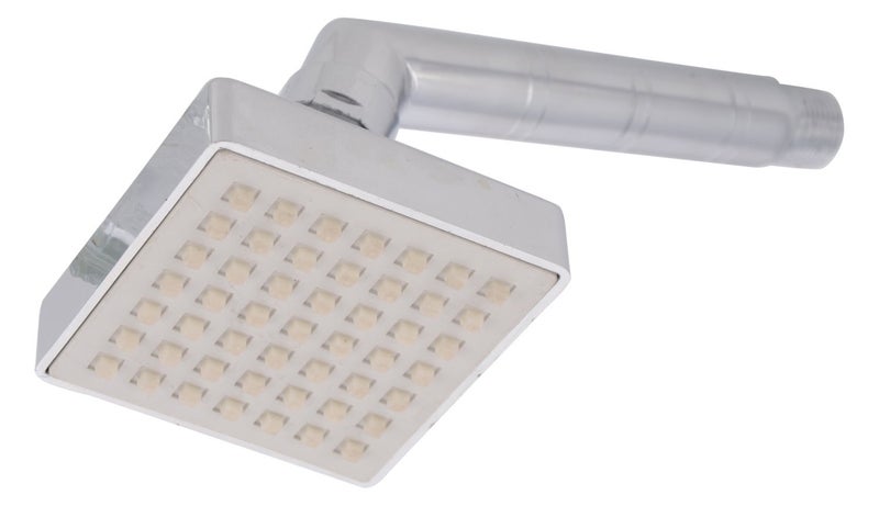 SHRUTI 3 Cubic Single Flow ABS Shower Head with Steel Round Shower Head arm Overhead Bathroom Rain Shower with Rubbit Cleaning System Chrome with Free Wall Flange and Teflon tap 511417741375 - Image 4
