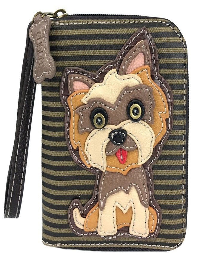 Chala Yorkshire Terrier Zip-Around Wristlet Wallet - Dog Mom Gift Yorkie - Image 1