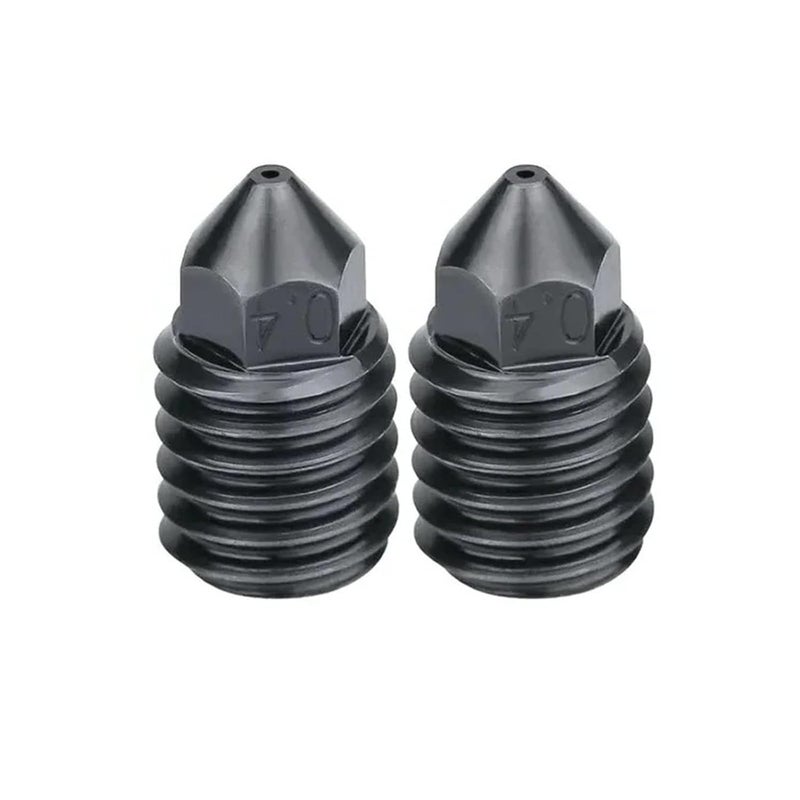 2Pcs 0.4mm Hardened Steel Nozzle High Temp Wear Resistant for Bambu Lab P1P X1 Hotend Upgrade Replacement - Image 1