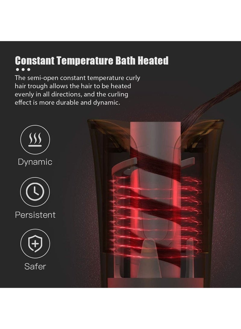 Auto Hair Curler, Automatic Curling Iron Wand with Dual Voltage, Adjustable 4 Temperature and 3 Timer, LCD Display, Fast Heating, Anti-Scald, Rotating Barrel Auto Shut-Off for Hair Styling - Image 5