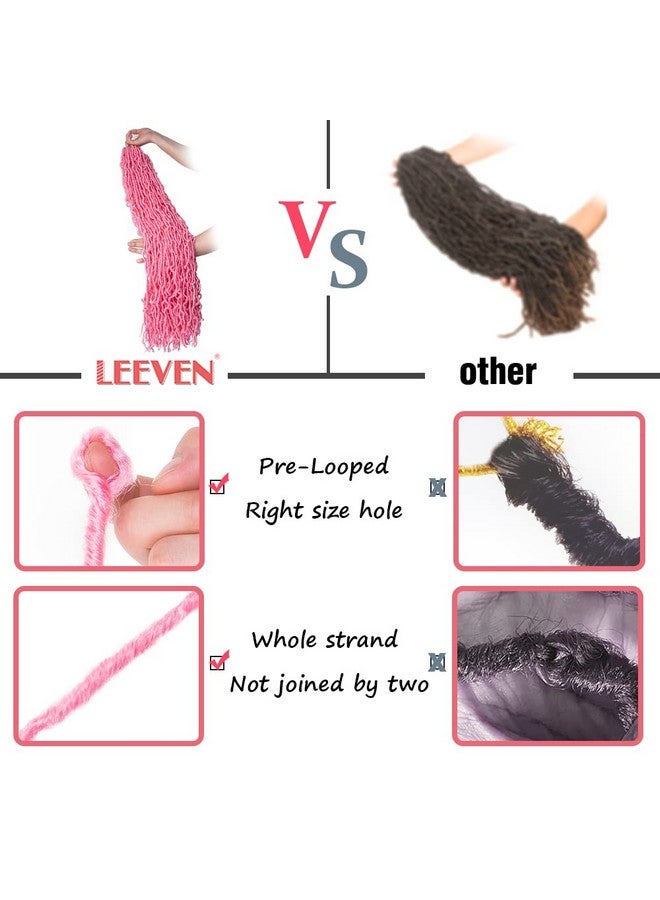 ليفين ضفائر شعر كروشيه من Leeven Black Soft Locs بطول 36 بوصة، ضفائر شعر طبيعية مموجة ومجعدة مسبقًا على شكل فراشة، ضفائر شعر صناعي مموجة وممدودة للنساء، لون أسود رقم 1B - Image 5