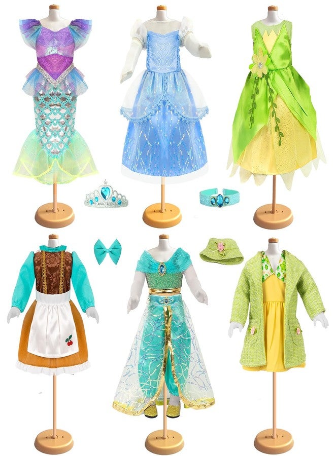 WONDOLL 18 inch Doll Clothes and Accessories - 6Pcs Different Princess Costume Dress - Image 2