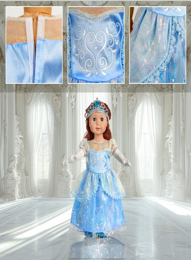 WONDOLL 18 inch Doll Clothes and Accessories - 6Pcs Different Princess Costume Dress - Image 5