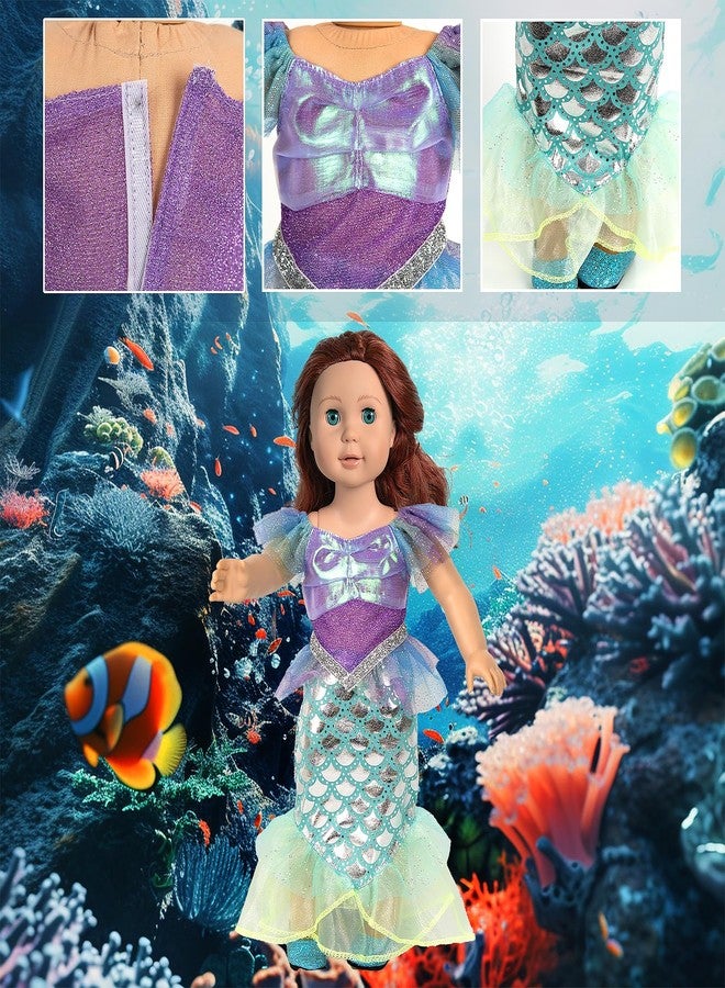 WONDOLL 18 inch Doll Clothes and Accessories - 6Pcs Different Princess Costume Dress - Image 4