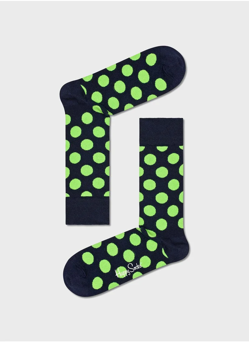 Happy Socks Embroidered Big Dot Sock