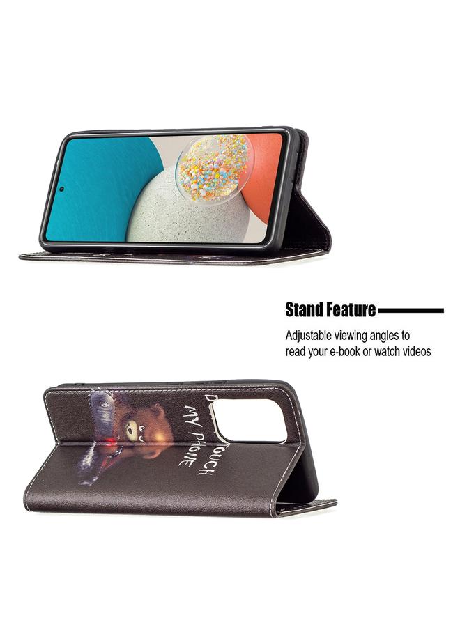 اس-توب جراب لهاتف Samsung Galaxy A53 5G بنمط رسم ملون، جراب هاتف مغناطيسي غير مرئي من جلد البولي يوريثان - Image 4