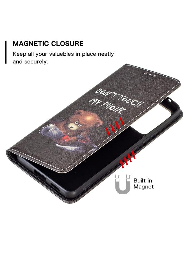 اس-توب جراب لهاتف Samsung Galaxy A53 5G بنمط رسم ملون، جراب هاتف مغناطيسي غير مرئي من جلد البولي يوريثان - Image 5