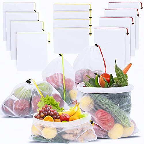 Evafly Fruit Protection Bags |Size : 13x9 cm|Pack Of 6 |Reusable Mesh Net with Drawstring |Breathable, UV-Resistant & Eco-Friendly |Insect & Pest Cover for Fruits, Vegetables, Garden & Farm - Image 1