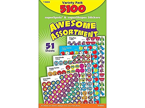 Trend Awesome Assortment: SuperSpots® & SuperShapes Stickers Variety Pack, 5100 Stickers - Image 4