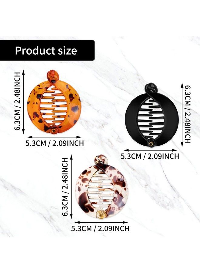 Molain 6 Pieces Banana Hair Clips Mini Banana Hair Combs Resin Fishtail Hair Clip Combs Hair Accessories For Women Girl (Multicolor) - Image 3