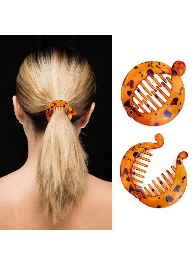 Molain 6 Pieces Banana Hair Clips Mini Banana Hair Combs Resin Fishtail Hair Clip Combs Hair Accessories For Women Girl (Multicolor) - Image 5