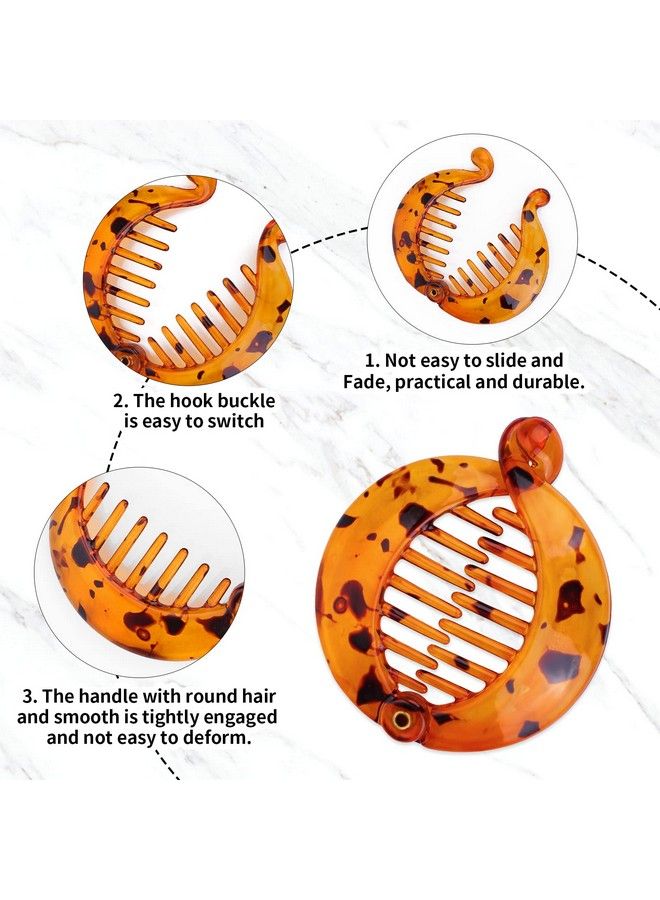 Molain 6 Pieces Banana Hair Clips Mini Banana Hair Combs Resin Fishtail Hair Clip Combs Hair Accessories For Women Girl (Multicolor) - Image 4