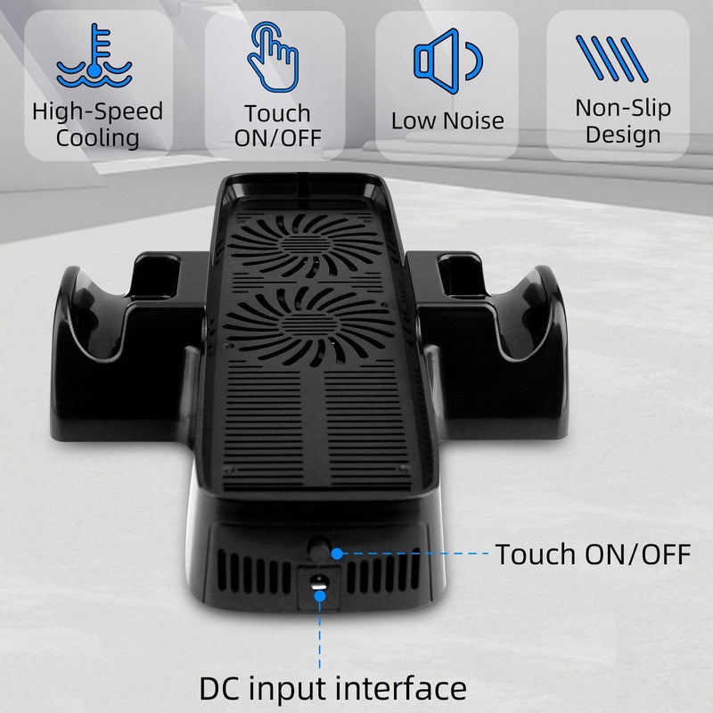 OSTENT 3 in 1 USB Cooling Fan + Console Controller Stand for Microsoft Xbox 360 Slim - Image 2