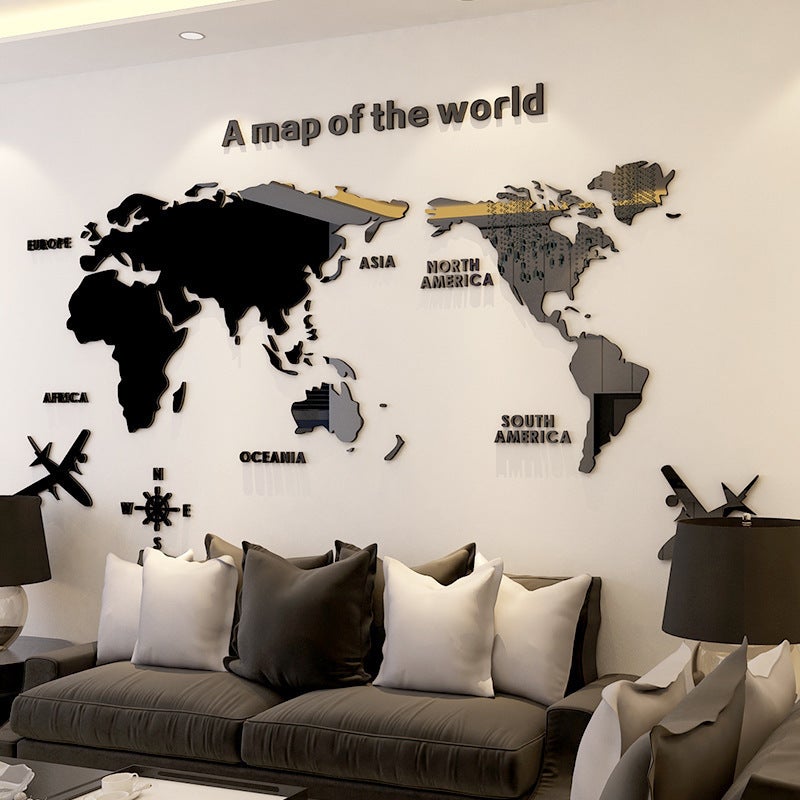 Creative Home Background Wall Stickers Acrylic 3D Stereo Wall Stickers Living Room Tv Background M70-Ground Pictures - Image 4