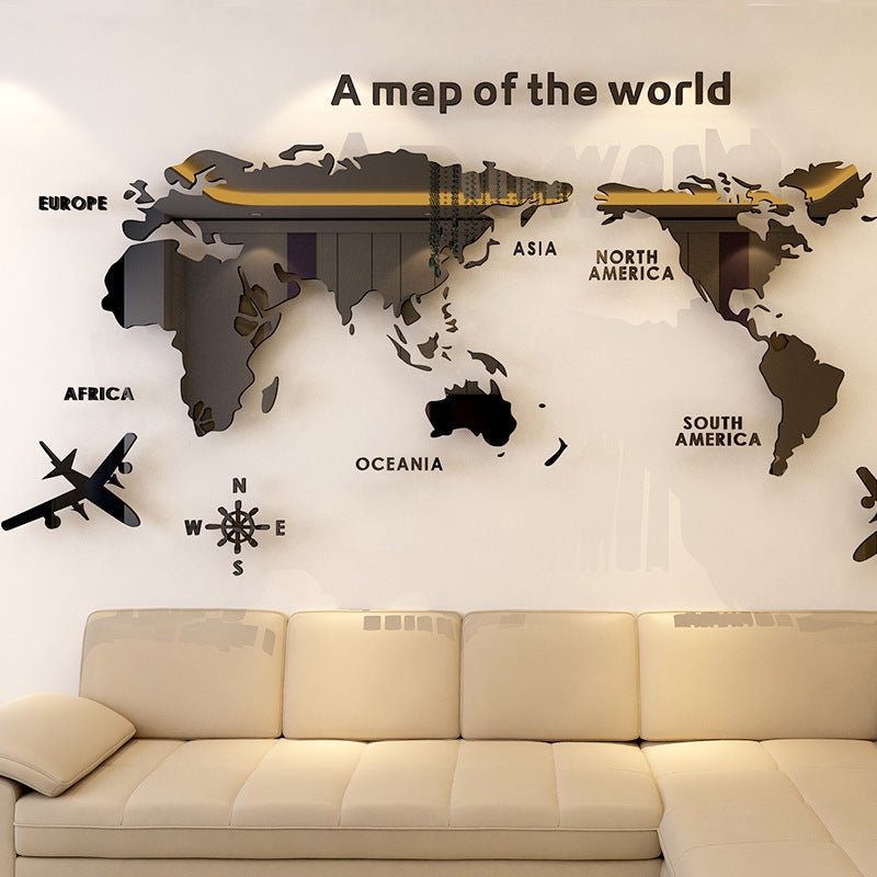 Creative Home Background Wall Stickers Acrylic 3D Stereo Wall Stickers Living Room Tv Background M70-Ground Pictures - Image 2