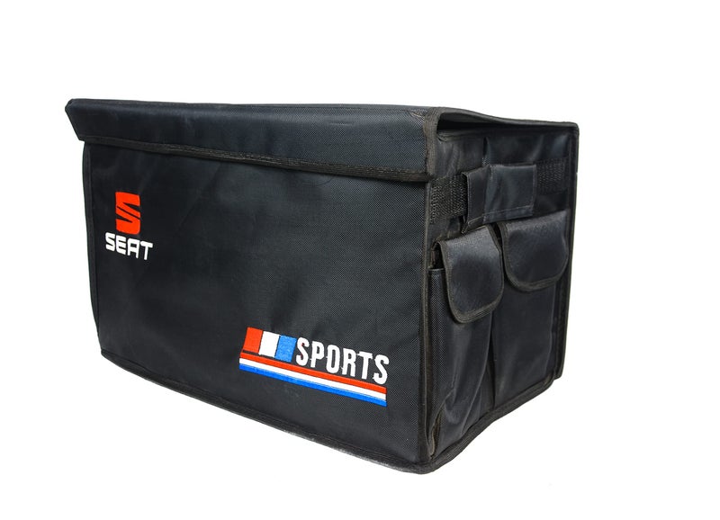Seat Deluxe Trunk Cargo Organizer Heavy Duty Folding Caddy Storage Collapse Bag Bin for Auto Car Truck - Image 3