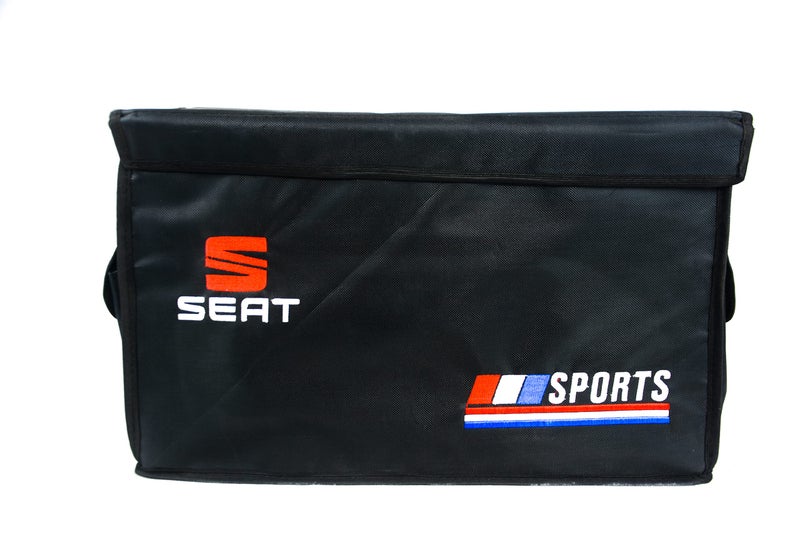 Seat Deluxe Trunk Cargo Organizer Heavy Duty Folding Caddy Storage Collapse Bag Bin for Auto Car Truck - Image 1