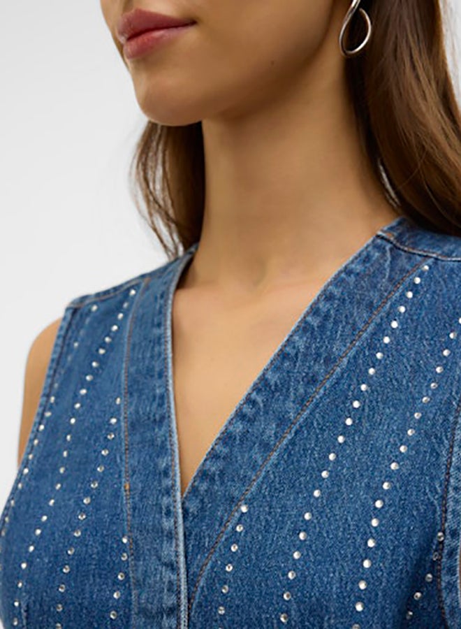 VERO MODA Vmcarley Sl Rhinestone Vest Ra360 - Image 2