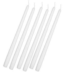 Indoblaze Unscented White Taper Candles | Long Candles for Home Decor | Candle Sticks Pack of 6, Paraffin Wax - Image 5