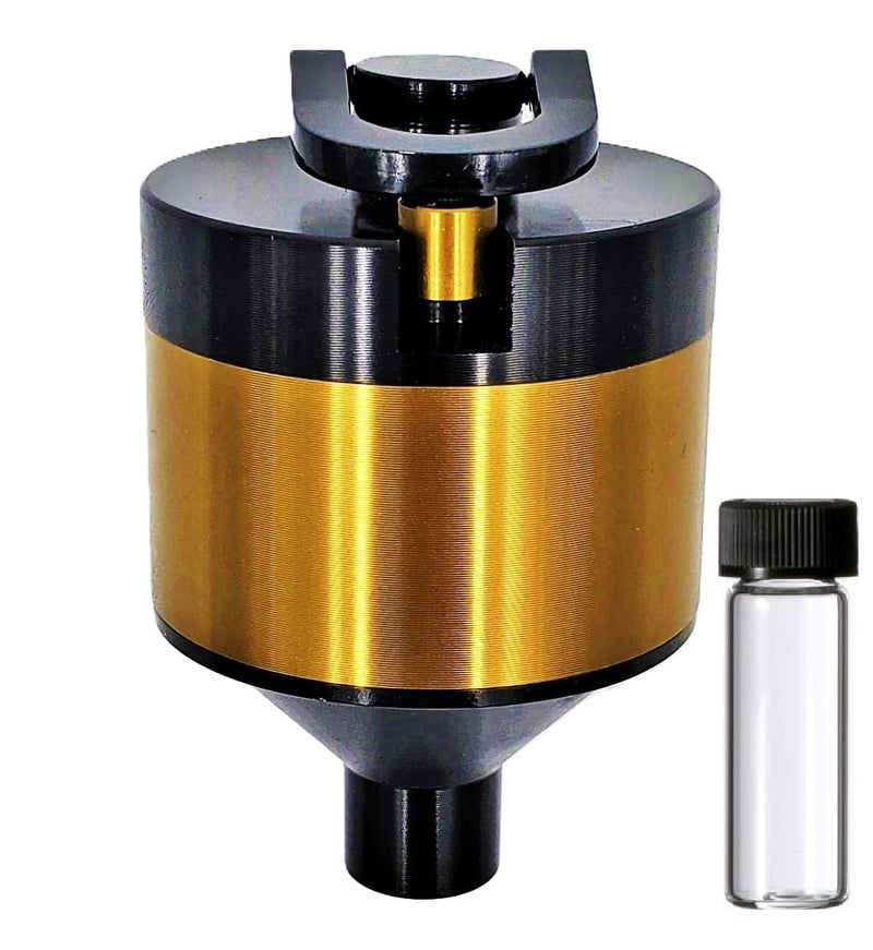 Coarse to Fine Spice Mill Black and Gold Color