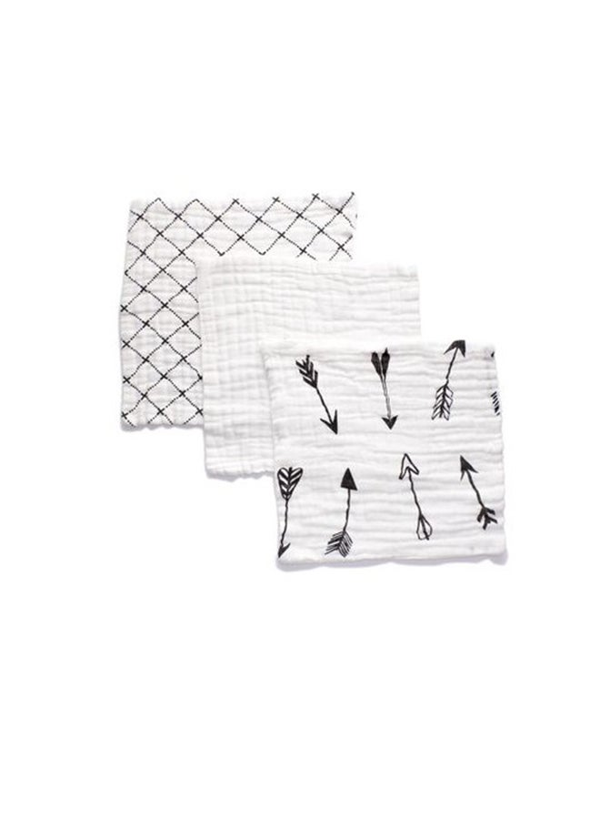 Anvi Baby Muslin Face and Burp Cloth 100% Organic Cotton Set of 3 Keen Arrows  - Image 1