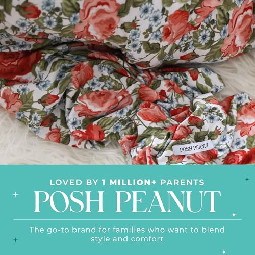 Posh Peanut Swaddle Blanket + Headband Set - Soft Newborn Swaddle Doubles As a Stroller, Receiving Blanket, and Nursing Cover - Matching Baby Swaddles & Headbands for Everyday - Image 5