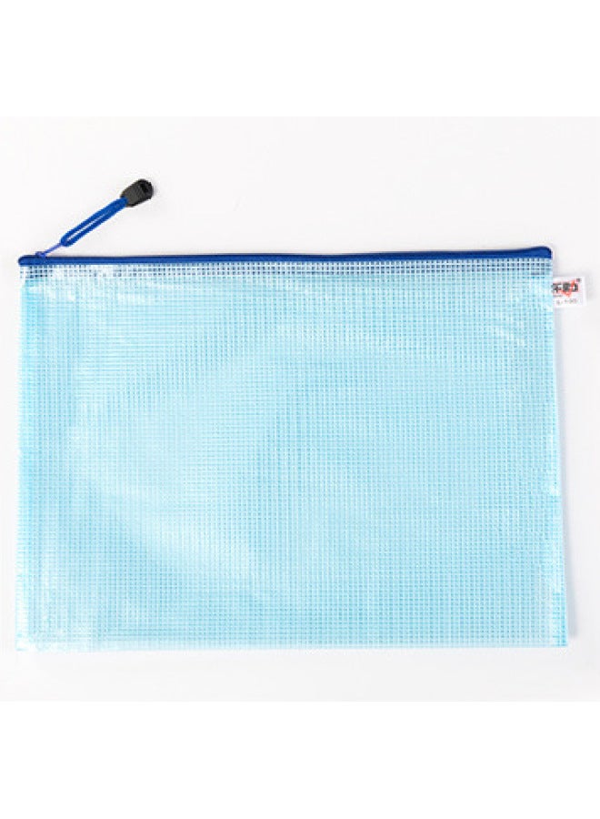 جوهان حقيبة ملفات A4 شبكية سميكة متعددة المقاسات بشريط سحاب شفاف - حقيبة تخزين مكتبية - حقيبة قرطاسية للطلاب - Image 1