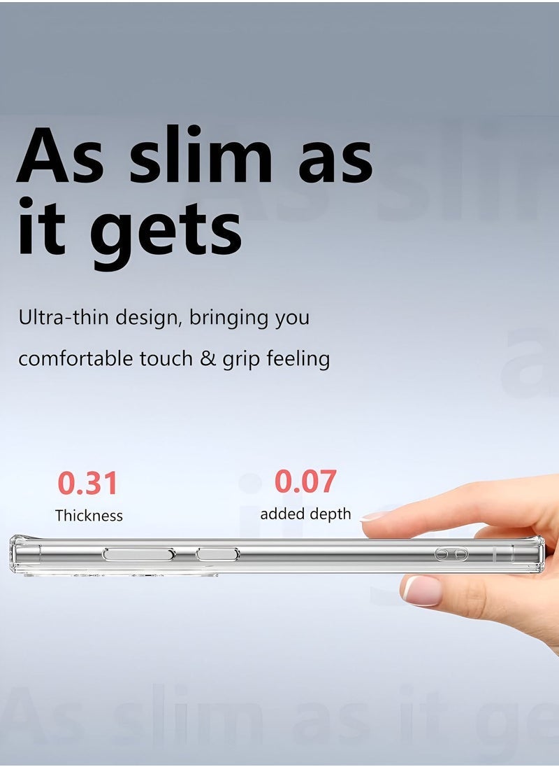 JAJEEK Samsung Galaxy S23 Ultra 2023 Magnetic Case, Slim Transparent Flexible TPU Shockproof Magsafe Back Phone Case - Clear - Image 5