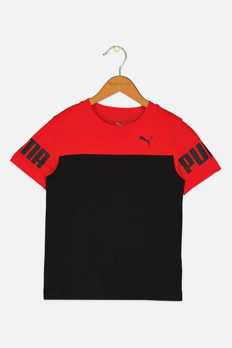 PUMA Kids Boy Sportswear Fit Short Sleeve Outdoor T-Shirt, Black - Image 2