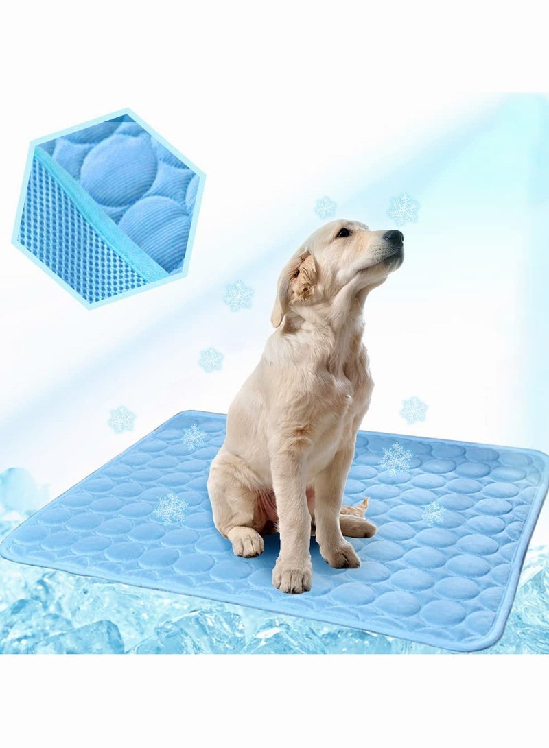 Washable Dog Cooling Mat Ice Silk Pet Self Cooling Pad Blanket - Image 1