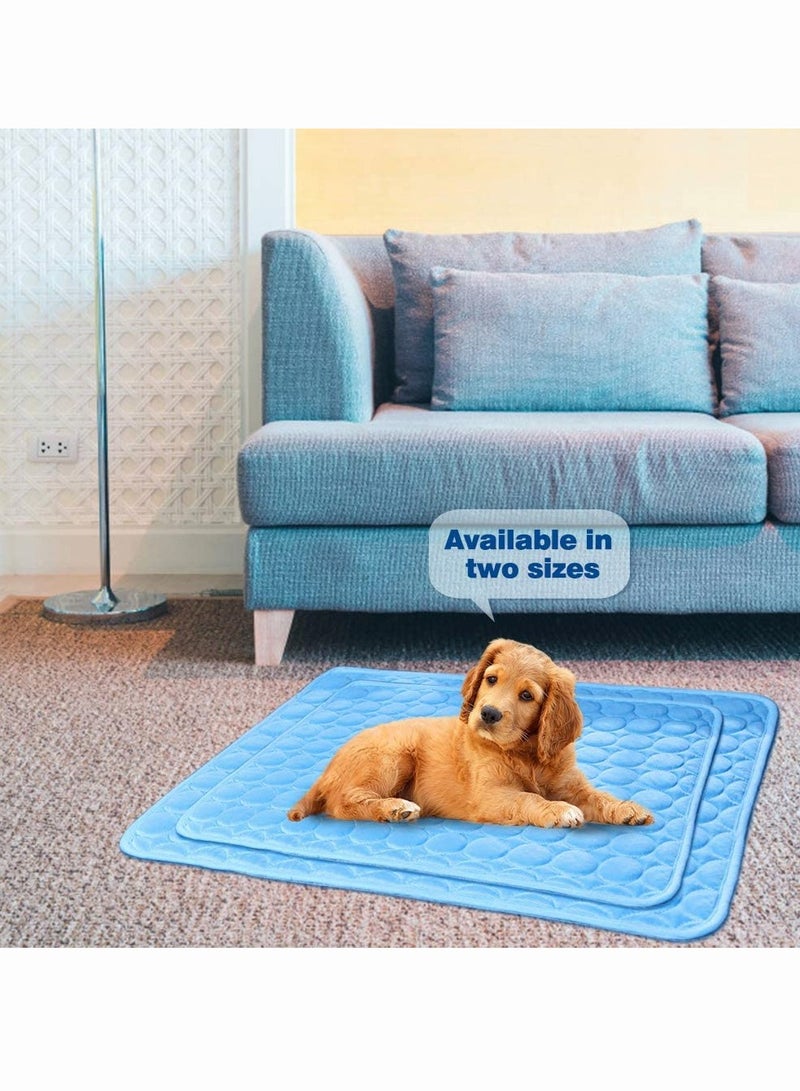 Washable Dog Cooling Mat Ice Silk Pet Self Cooling Pad Blanket - Image 4