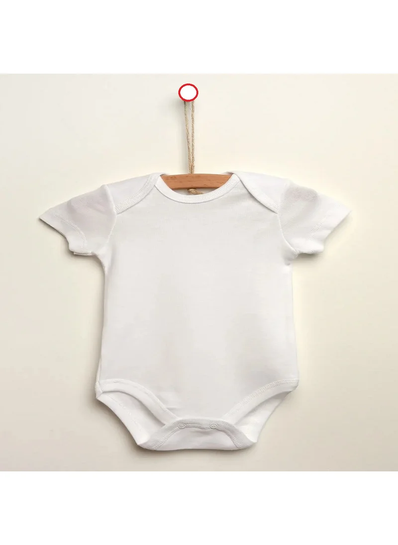 Podium Giyim Podium Clothing Baby Short Sleeve Bodysuit - White