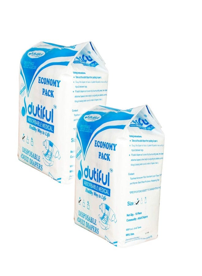 Dutiful High absorbency adult diapers (28-44" waist size) Pack of 2 (Medium) - Image 5