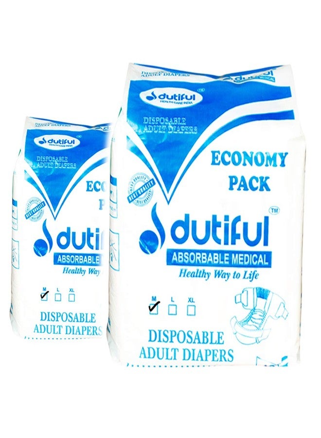 Dutiful High absorbency adult diapers (28-44" waist size) Pack of 2 (Medium) - Image 3