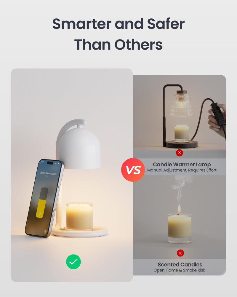 SwitchBot Smart Candle Warmer Lamp with Timer & Voice Control — Dimmable Flameless Candle Wax Melter, Matter-Enabled for Apple Home & Alexa, Perfect Christmas & Birthday Gift for Women, Home Decor - Image 3