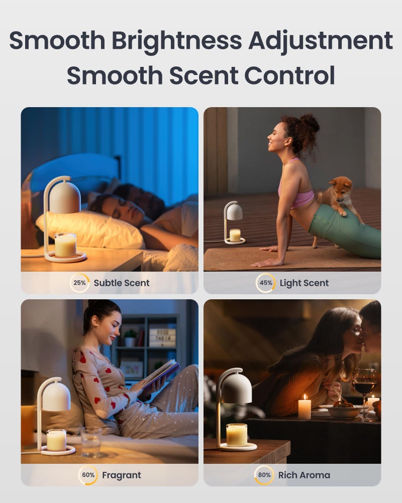 SwitchBot Smart Candle Warmer Lamp with Timer & Voice Control — Dimmable Flameless Candle Wax Melter, Matter-Enabled for Apple Home & Alexa, Perfect Christmas & Birthday Gift for Women, Home Decor - Image 5