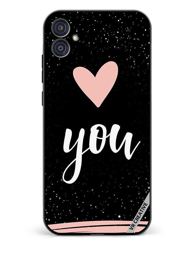 VR CREATIVE Protective Case Cover For Samsung Galaxy M04/F04 Love You Pink Heart Design Multicolour - Image 1