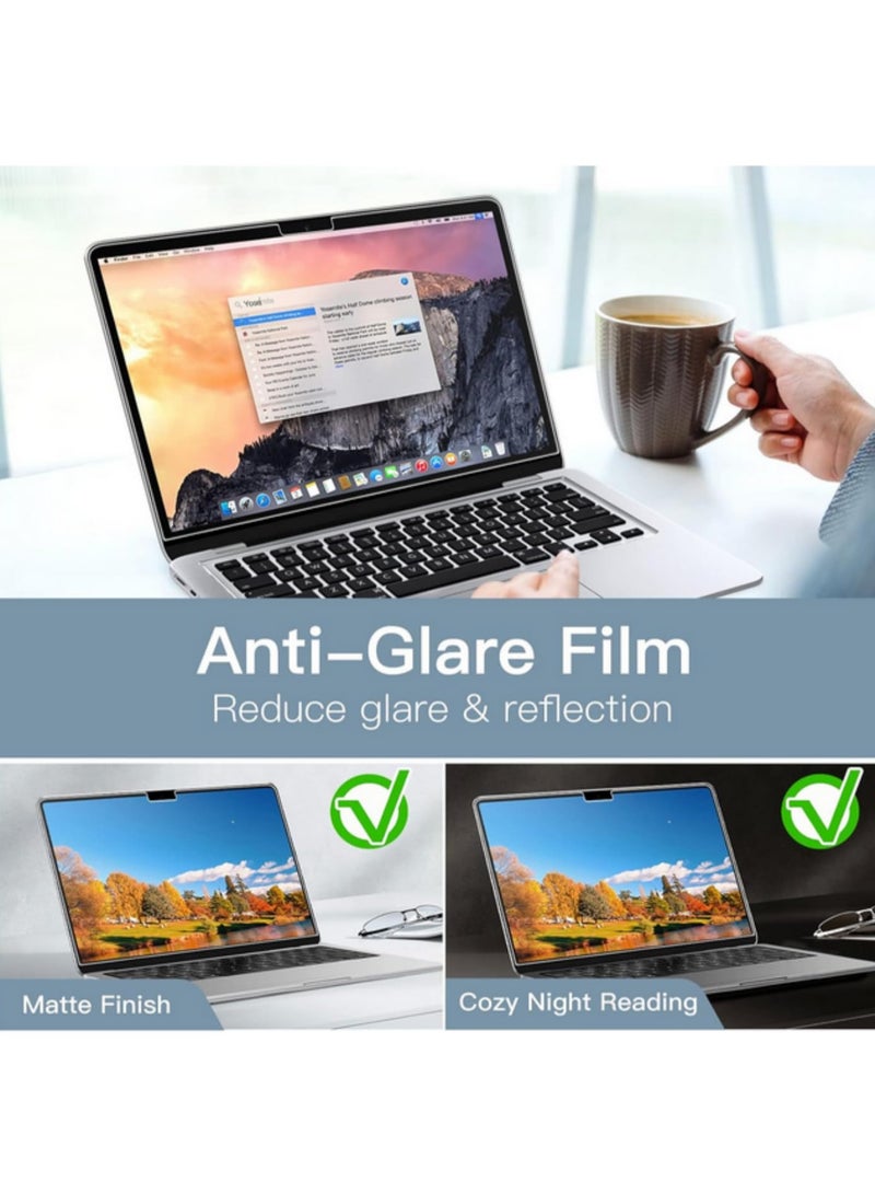 2Pack for MacBook Air M3 13 Inch A3113 2024 and for MacBook Air M2 13.6 A2681 2022 Soft Anti Scratch Screen Protector with Anti Glare Fingerprint Proof Clear Protective Film  - Image 5