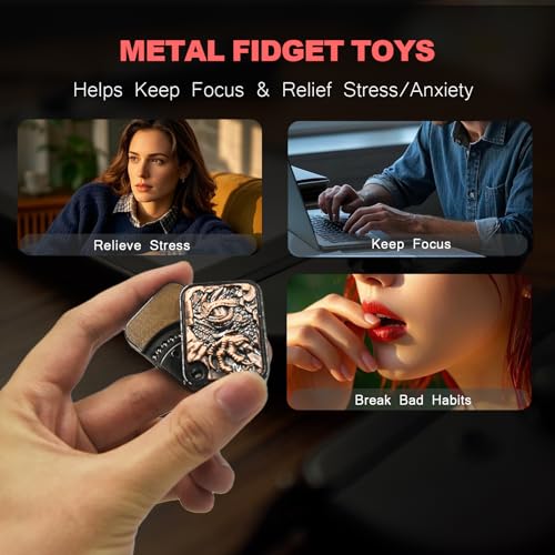 HIDEDC Evil Dragon Fidget Slider EDC Fidget Toys Adults Sensory Toy Haptic Slider Home Office Gadgets Executive Desk Toy for Keep Focus Stress Relief Gift for Him CopperBrass - Image 5