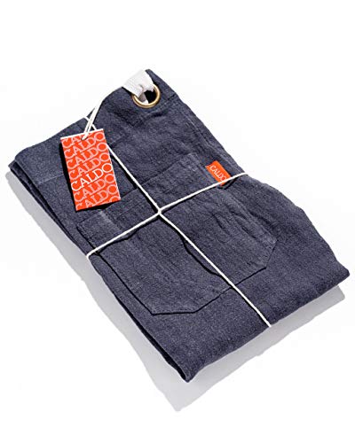 Caldo Linen Kitchen Apron for Cooking- Mens and Womens Linen Bib Apron for Professional Chef, Server, or Barista- Adjustable with Pockets (Navy) - Image 5