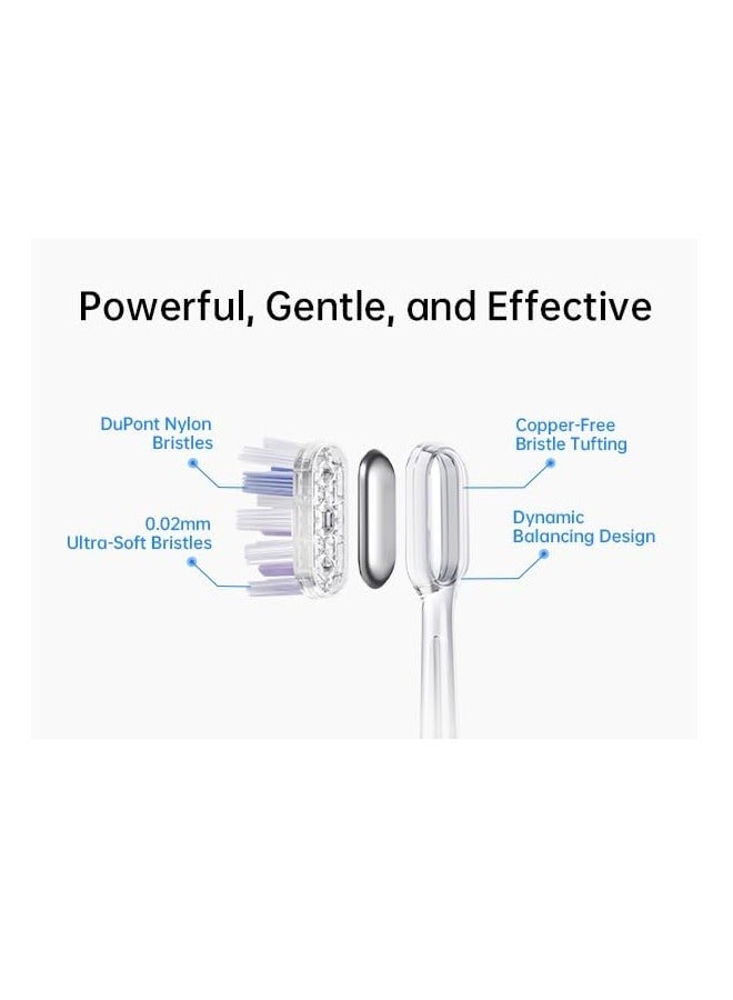 لايفن رؤوس فرشاة الأسنان البديلة من لايفن - شفافة للعناية باللثة - شعيرات ناعمة ولطيفة على اللثة الحساسة - متوافقة مع فرشاة الأسنان الكهربائية - عبوة من 3 قطع - Image 3