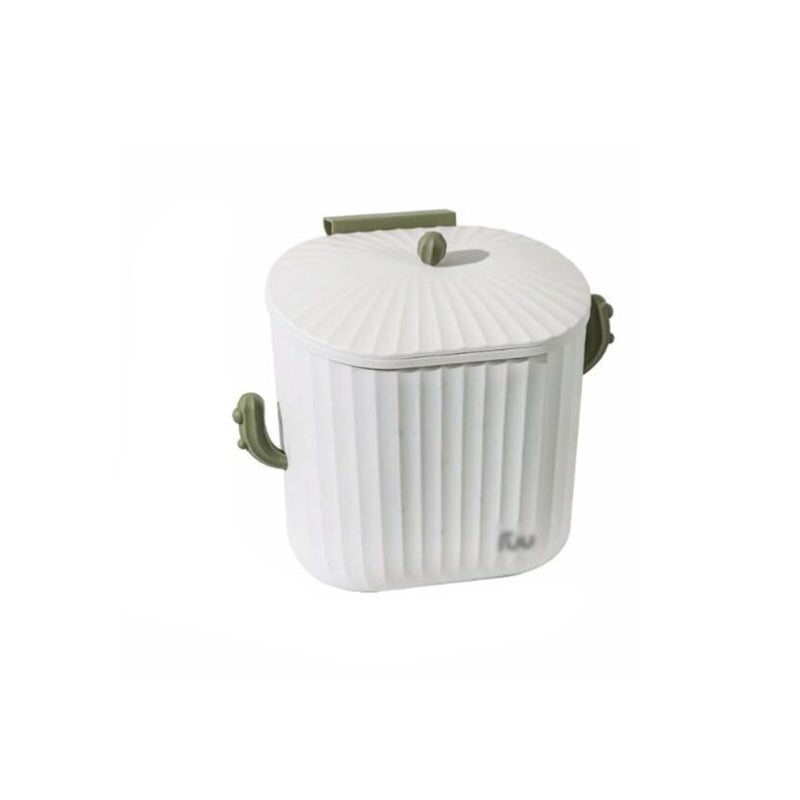 MAPPLE CREATION MAPPLE CREATION Flip-top Trash Can, Household Hanging Trash Can With Lid, Paper Basket, Compost Bin for Countertop or Under Sink, Kitchen, Bathroom, Bedroom  - Image 1