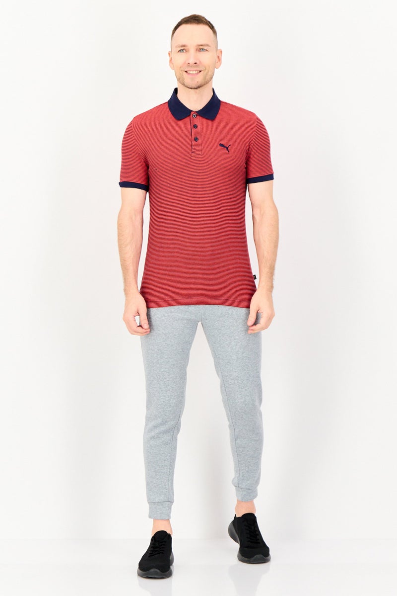 PUMA Men Slim Fit Short Sleeve Outdoor Polo Shirt, Red - Image 4