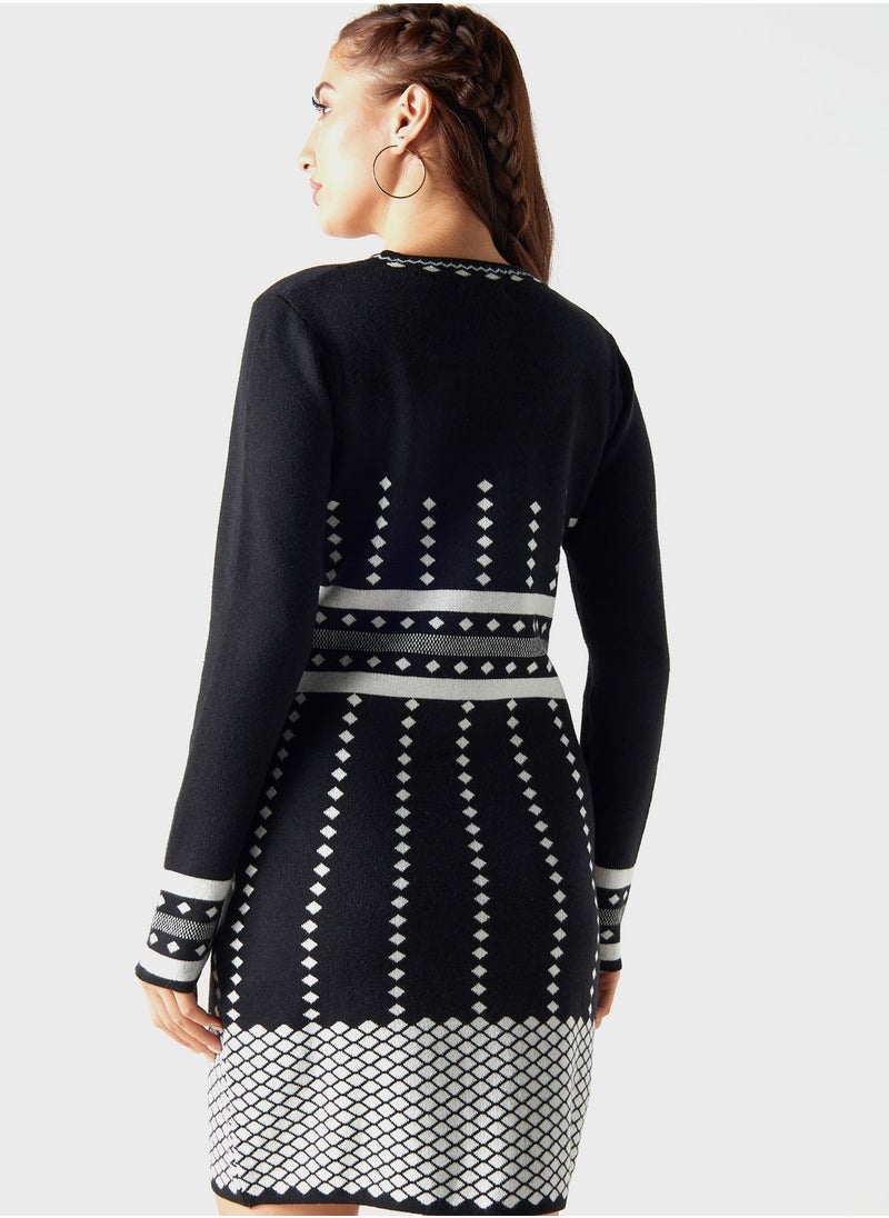 2Xtremz - Printed Knitted Dress - Image 1