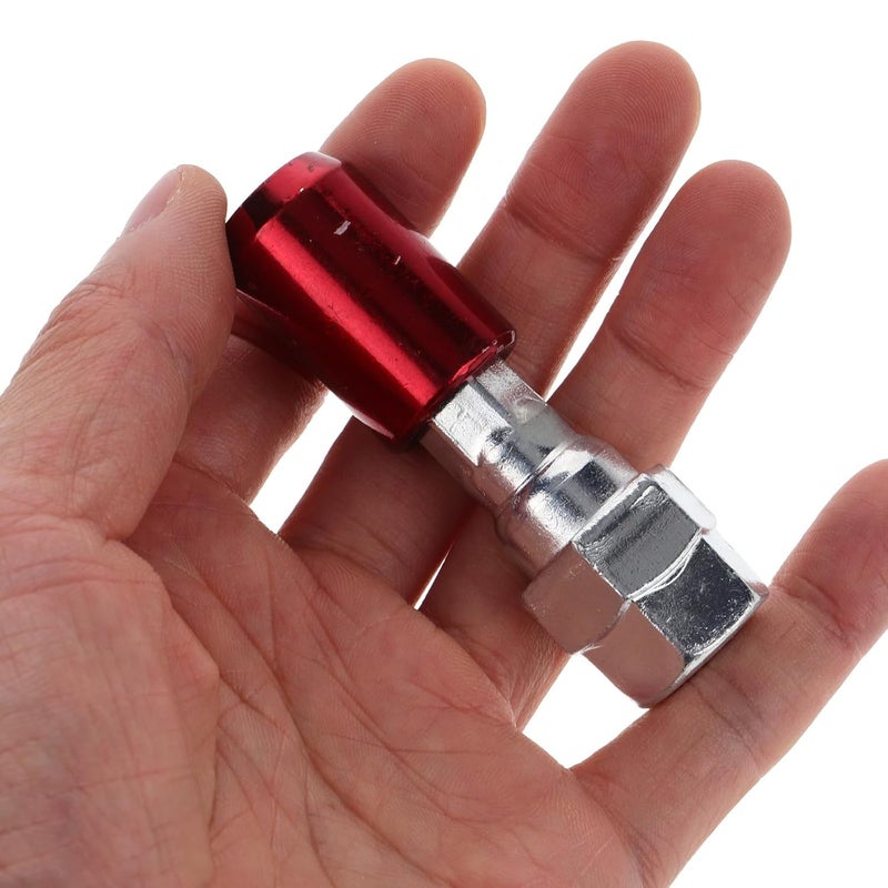 مجموعة مسامير تثبيت عجلات Healifty الحمراء مقاس M12x1.5 مضادة للسرقة، عدد 16 قطعة مع مفتاح سداسي لأمان عجلات السيارات والمقطورات - Image 4