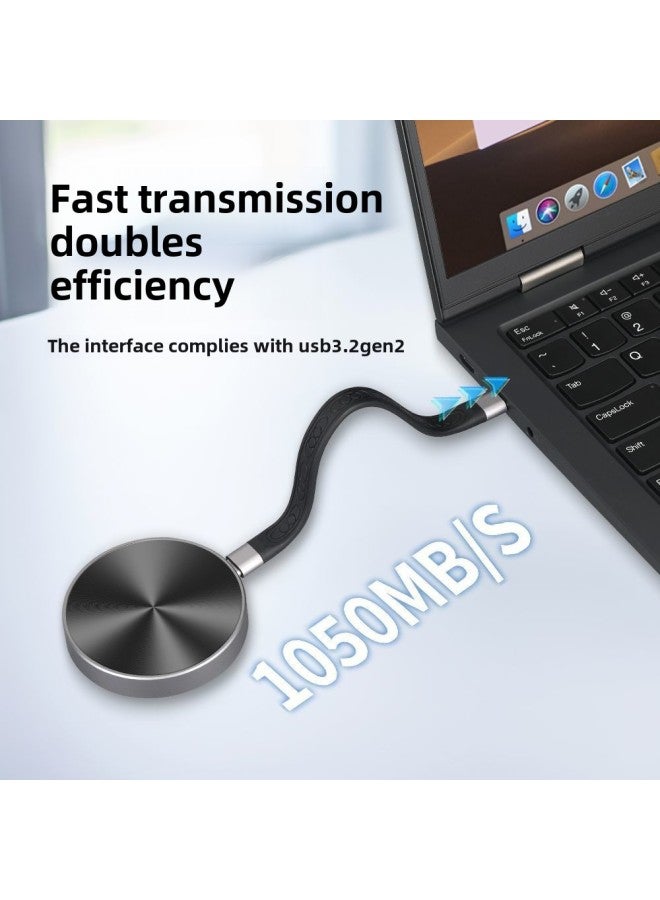 Magnetic Mobile Solid-state Hard Disk Large Capacity 512G External High-speed Magnetic Hard Disk 2t Magnetic U Disk 1T Wholesale-Capacity:【1t Space Gray 1050mb/s】 M1 【free Magnetic Ring + Storage Bag】-Interface:Type-C USB3.2 - Image 2