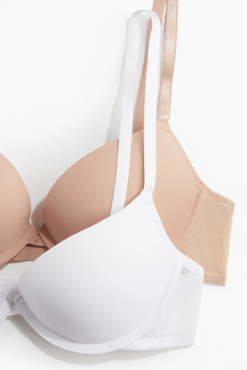 H&M  2-pack microfibre super push-up bra for Women | Best Price UAE